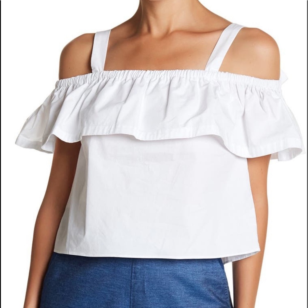 English factory cold shoulder top